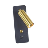 Maxbell Simple Wall Lamp Adjustable Direction Wall Sconce for Home Bar  Black Gold