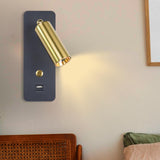 Maxbell Simple Wall Lamp Adjustable Direction Wall Sconce for Home Bar  Black Gold