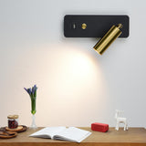 Maxbell Simple Wall Lamp Adjustable Direction Wall Sconce for Home Bar  Black Gold