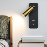 Maxbell Simple Wall Lamp Adjustable Direction Wall Sconce for Home Bar  Black Gold