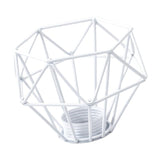 Maxbell Modern Lampshade Metal Light Cage for Living Room Dining Room Farmhouse White