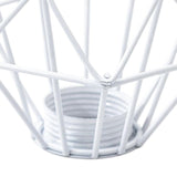Maxbell Modern Lampshade Metal Light Cage for Living Room Dining Room Farmhouse White