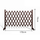 Maxbell Wooden Dog Gate Door Expanding Folding Fence Accessory Professional Foldable 170cmx70cm Brown