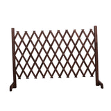 Maxbell Wooden Dog Gate Door Expanding Folding Fence Accessory Professional Foldable 170cmx70cm Brown