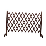 Maxbell Wooden Dog Gate Door Expanding Folding Fence Accessory Professional Foldable 170cmx70cm Brown