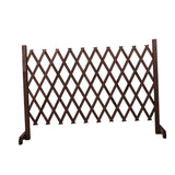 Maxbell Wooden Dog Gate Door Expanding Folding Fence Accessory Professional Foldable 170cmx70cm Brown