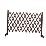 Maxbell Wooden Dog Gate Door Expanding Folding Fence Accessory Professional Foldable 170cmx70cm Brown