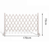 Maxbell Wooden Dog Gate Door Expanding Folding Fence Accessory Professional Foldable 170cmx70cm White