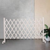 Maxbell Wooden Dog Gate Door Expanding Folding Fence Accessory Professional Foldable 170cmx70cm White