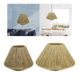 Maxbell Rustic Handwoven Lampshade Chandelier Light Cover for Cafe Office Decoration Small