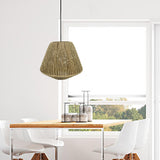 Maxbell Rustic Handwoven Lampshade Chandelier Light Cover for Cafe Office Decoration Small