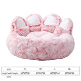 Maxbell Pet Bed Waterproof Bottom Sleeping Sofa Comfortable Plush for Dogs Pink Medium