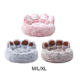 Maxbell Pet Bed Waterproof Bottom Sleeping Sofa Comfortable Plush for Dogs Pink Medium