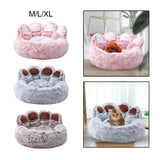 Maxbell Pet Bed Waterproof Bottom Sleeping Sofa Comfortable Plush for Dogs Pink Medium