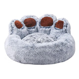 Maxbell Pet Bed Waterproof Bottom Sleeping Sofa Comfortable Plush for Dogs Gray Medium