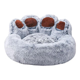 Maxbell Pet Bed Waterproof Bottom Sleeping Sofa Comfortable Plush for Dogs Gray Medium