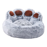 Maxbell Pet Bed Waterproof Bottom Sleeping Sofa Comfortable Plush for Dogs Gray Medium