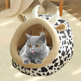 Maxbell Cute Cave Bed Dog Warm with Ball Toy No Deformation for Kitten Rabbit Puppy 35x35x31cm Multi