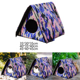 Maxbell Warm Stray Cats Shelter Waterproof Cat House Semi Enclosed Durable Accessory S