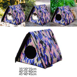Maxbell Warm Stray Cats Shelter Waterproof Cat House Semi Enclosed Durable Accessory S