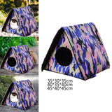 Maxbell Warm Stray Cats Shelter Waterproof Cat House Semi Enclosed Durable Accessory S