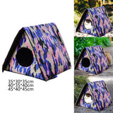 Maxbell Warm Stray Cats Shelter Waterproof Cat House Semi Enclosed Durable Accessory S