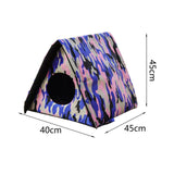 Maxbell Warm Stray Cats Shelter Waterproof Cat House Semi Enclosed Durable Accessory L