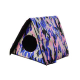 Maxbell Warm Stray Cats Shelter Waterproof Cat House Semi Enclosed Durable Accessory L