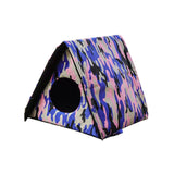 Maxbell Warm Stray Cats Shelter Waterproof Cat House Semi Enclosed Durable Accessory L