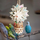 Maxbell Bird Chewing Toy Funny Bird Parrot Toy for Biting Cockatoo With Basket