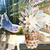 Maxbell Bird Chewing Toy Funny Bird Parrot Toy for Biting Cockatoo With Basket