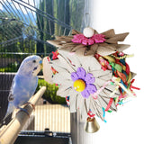 Maxbell Bird Chewing Toy Funny Bird Parrot Toy for Biting Cockatoo With Bell