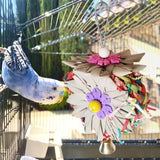 Maxbell Bird Chewing Toy Funny Bird Parrot Toy for Biting Cockatoo With Bell