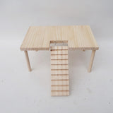 Maxbell Small Animals Wooden Platform with Pillars with Ladder for Hamster Supplies 32cmx20.5cmx15.5cm