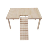 Maxbell Small Animals Wooden Platform with Pillars with Ladder for Hamster Supplies 32cmx20.5cmx15.5cm