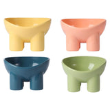 Maxbell Cat Food Bowl Pet Feeding Dish Feeder Nonslip Food Container Pet Spine blue