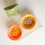 Maxbell Cat Food Bowl Pet Feeding Dish Feeder Nonslip Food Container Pet Spine blue