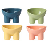 Maxbell Cat Food Bowl Pet Feeding Dish Feeder Nonslip Food Container Pet Spine blue