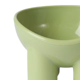 Maxbell Cat Food Bowl Pet Feeding Dish Feeder Nonslip Food Container Pet Spine green