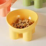Maxbell Cat Food Bowl Pet Feeding Dish Feeder Nonslip Food Container Pet Spine yellow