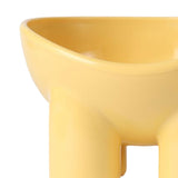 Maxbell Cat Food Bowl Pet Feeding Dish Feeder Nonslip Food Container Pet Spine yellow