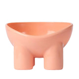 Maxbell Cat Food Bowl Pet Feeding Dish Feeder Nonslip Food Container Pet Spine pink