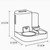 Maxbell Pet Feeder Detachable Pet Bowls Water Food Bowls Water Fountain Cat Bowls Gray