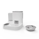 Maxbell Pet Feeder Detachable Pet Bowls Water Food Bowls Water Fountain Cat Bowls Gray