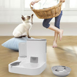 Maxbell Pet Feeder Detachable Pet Bowls Water Food Bowls Water Fountain Cat Bowls Gray