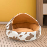 Maxbell Warm Pet House Dog Tent Calming Soft Hand or Machine Washable Cave Cat Bed Coffee 40cmx40cm