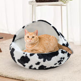 Maxbell Warm Pet House Dog Tent Calming Soft Hand or Machine Washable Cave Cat Bed Black 40cmx40cm