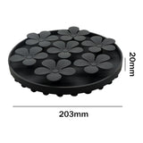 Maxbell Lick Mat for Dogs and Cats Flower Treat Pad Slow Feeder Toy Black