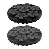 Maxbell Lick Mat for Dogs and Cats Flower Treat Pad Slow Feeder Toy Black