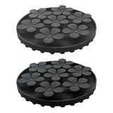 Maxbell Lick Mat for Dogs and Cats Flower Treat Pad Slow Feeder Toy Black